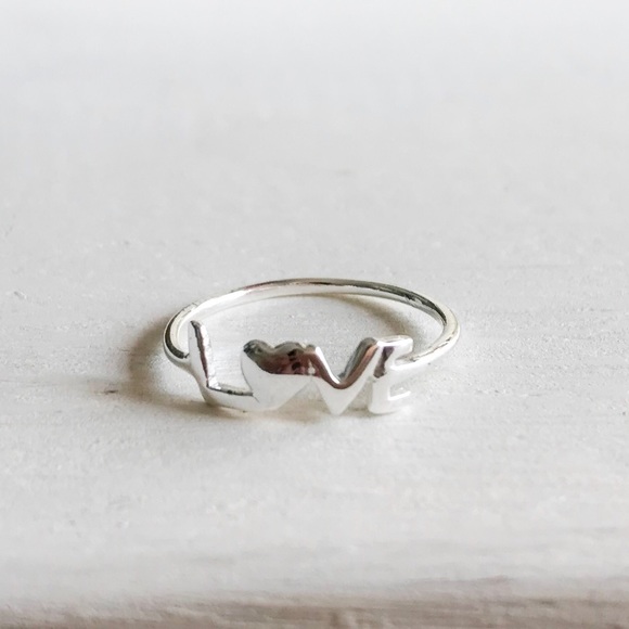 iuaccessories Jewelry - Love Midi Ring ( 925 Sterling Silver )